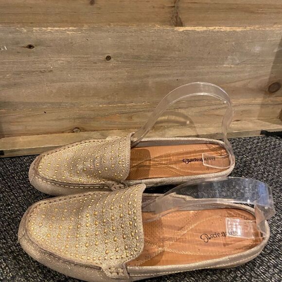 BareTraps Orvyn gold mule slip on loafers - Picture 3 of 6